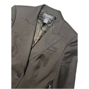 Brooks Brothers Wool Blazer Womens 2 Black Tailored Single Button Dress Jacket